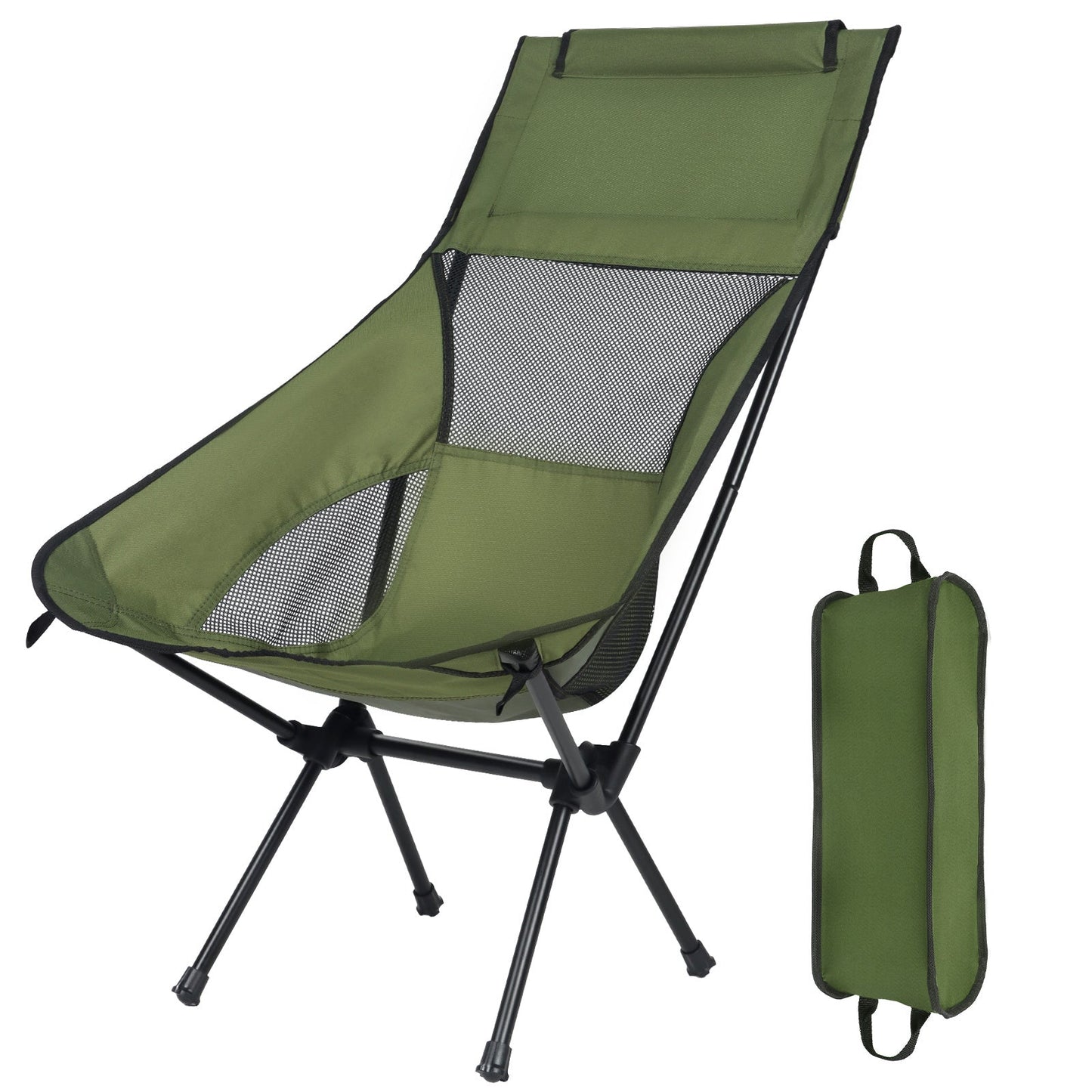 Folding Camping Chair Lightweight High Back Seat-4