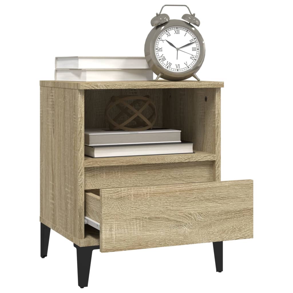 NNEVL Bedside Cabinet Sonoma Oak 40x35x50 cm