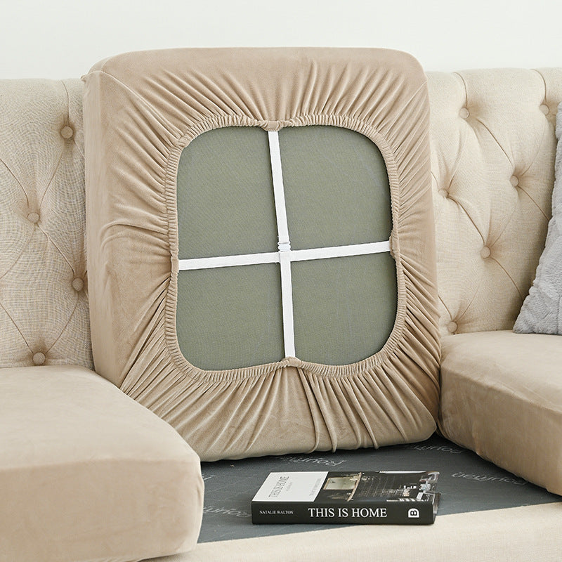 NNEDSZ 2 Pcs Yellow Elegant Polyester Sofa Cover - Full Protection Against Cat Scratches & Wear