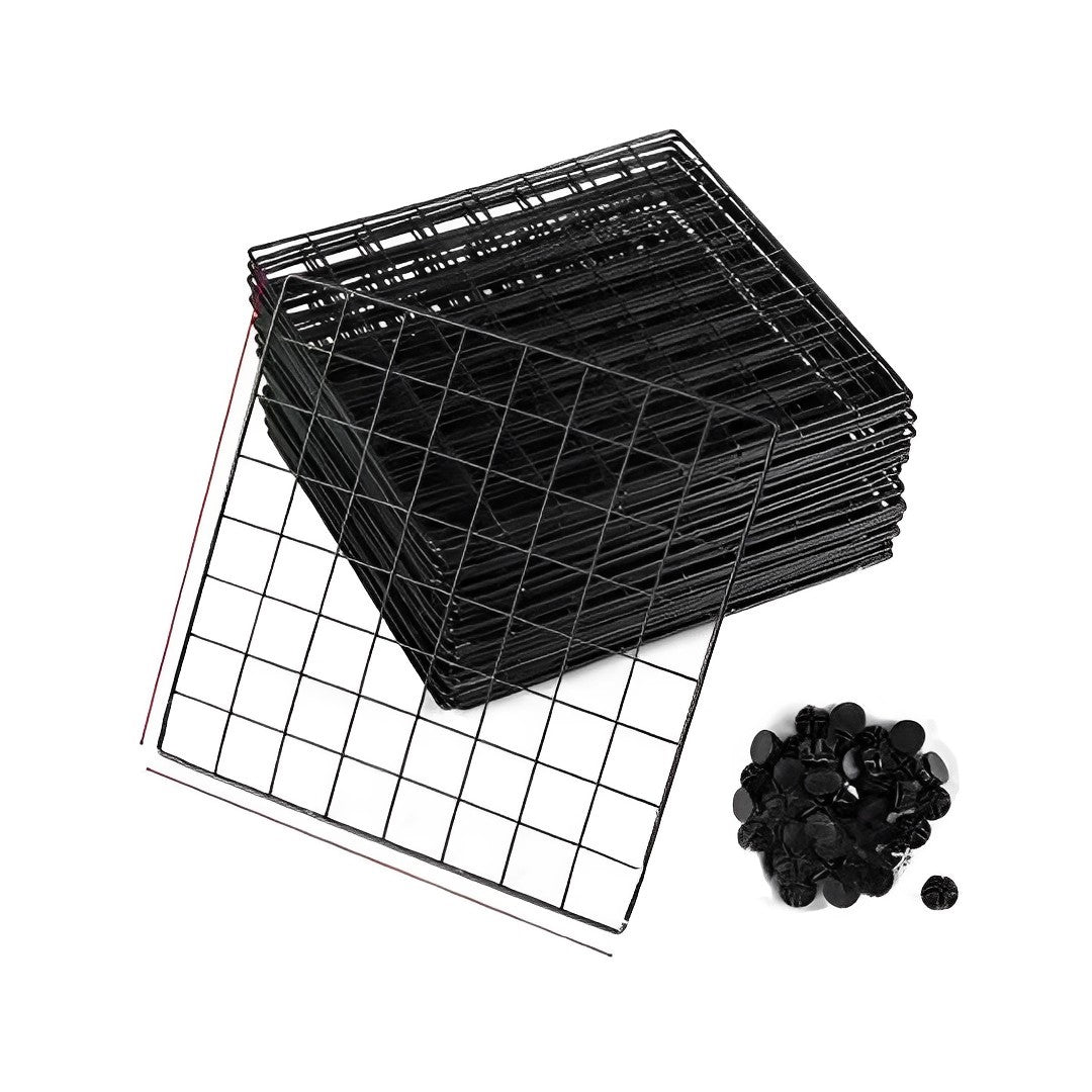 NNEAGS 2X Black Portable 8-Cube Storage Organiser Foldable DIY Modular Grid Space Saving Shelf