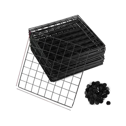 NNEAGS 2X Black Portable 8-Cube Storage Organiser Foldable DIY Modular Grid Space Saving Shelf