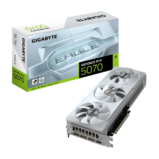 GIGABYTE GeForce RTX 5070 EAGLE OC ICE SFF 12G NVIDIA 12 Giga Bites GDDR7 (GV-N5070EAGLEOC ICE-12GD)