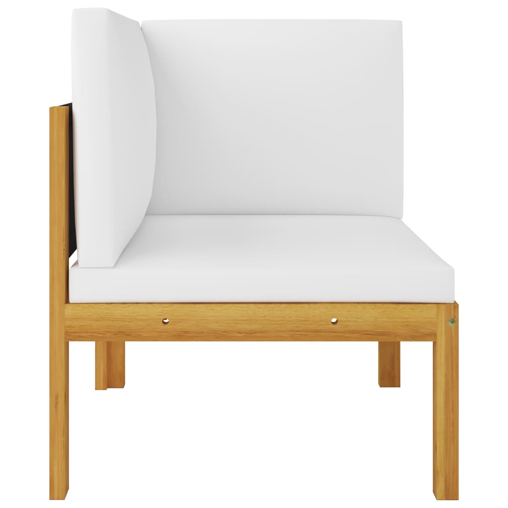 NNEVL Garden Corner Sofa with Cushions Solid Acacia Wood