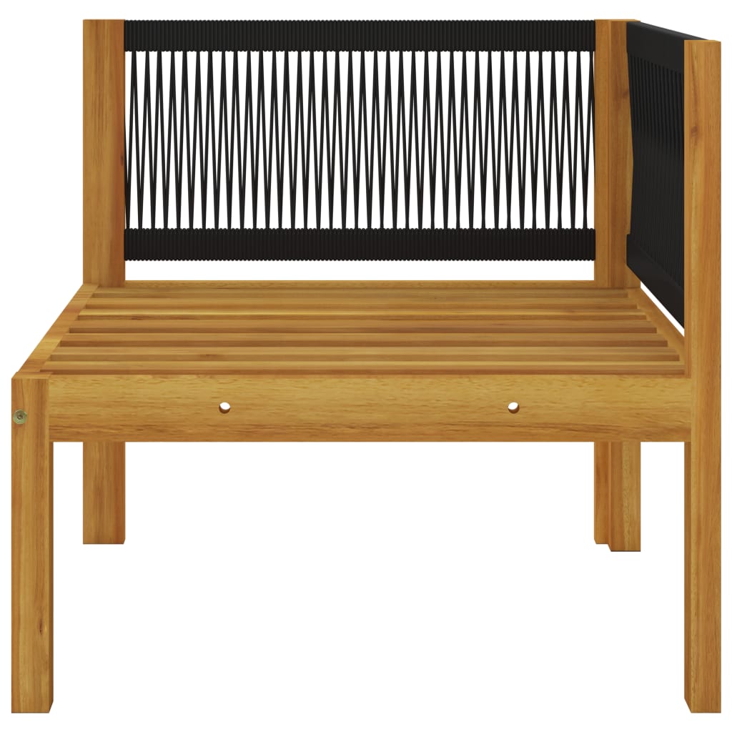 NNEVL Garden Corner Sofa with Cushions Solid Acacia Wood