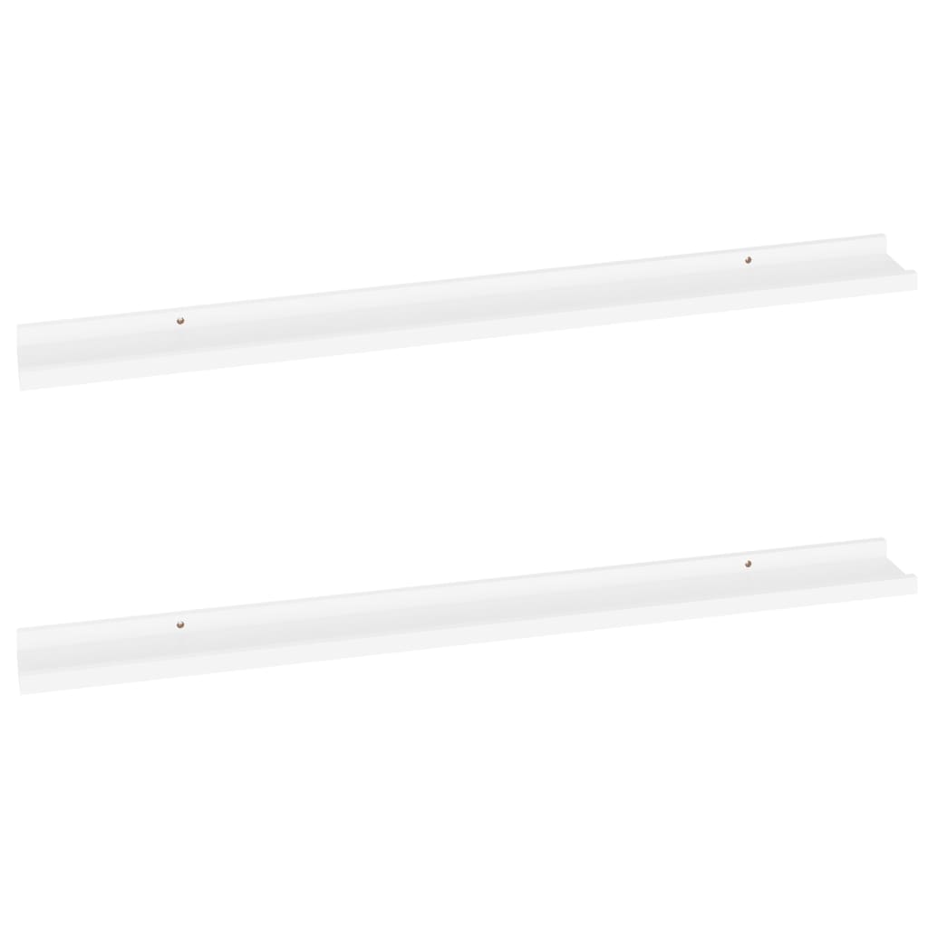 NNEVL Wall Shelves 2 pcs White 100x9x3 cm