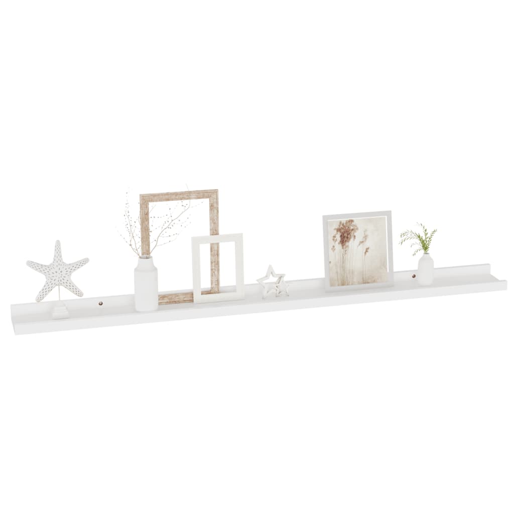 NNEVL Wall Shelves 2 pcs White 100x9x3 cm
