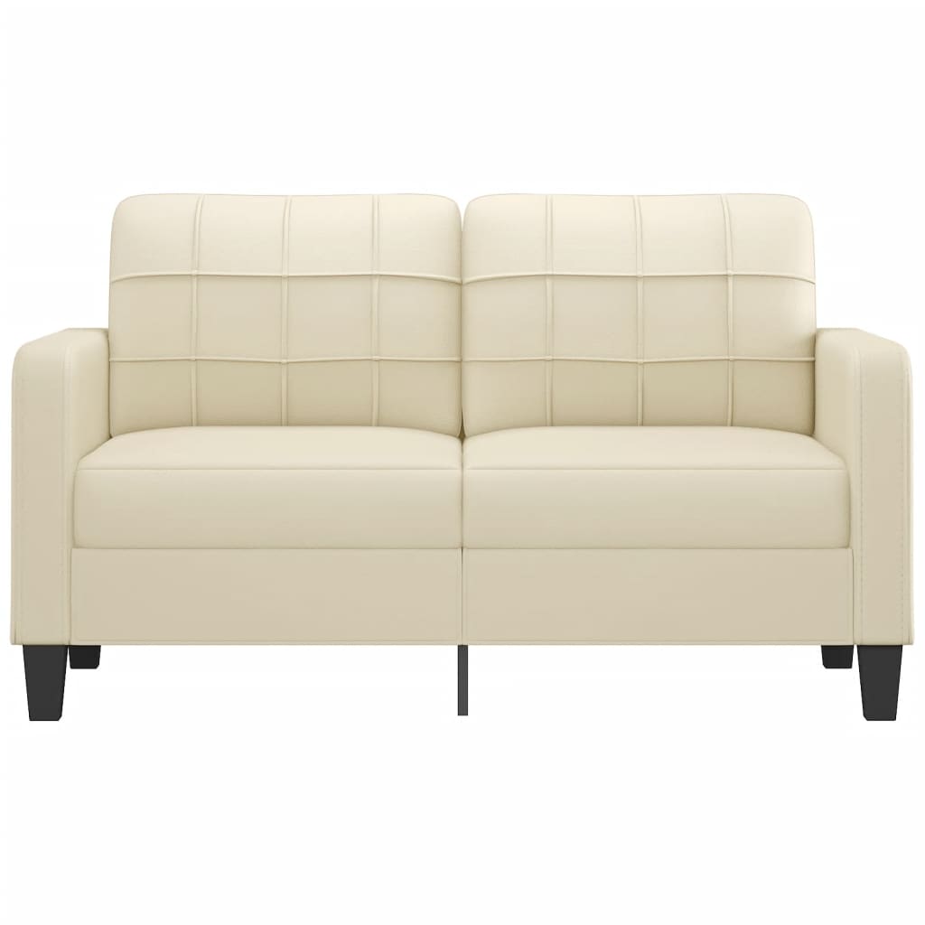 NNEVL 2-Seater Sofa Cream 140 cm Faux Leather