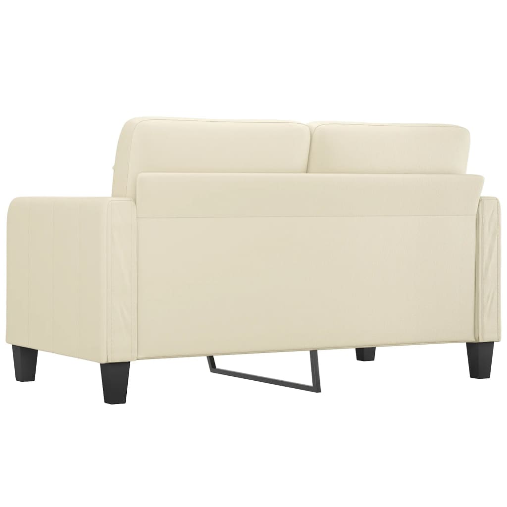 NNEVL 2-Seater Sofa Cream 140 cm Faux Leather