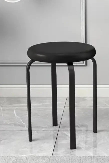 Contemporary Black Metal Vanity Stool-1